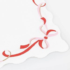 Салфетки Meri Meri, с бантом из ленты, большие, 16 шт